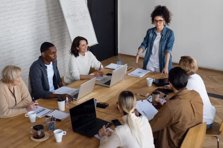 People in a business meeting